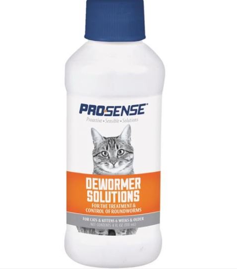 Dewormer for Cats: Pro-Sense Dewormer Solutions For Cats, Liquid Roundworm Treatment