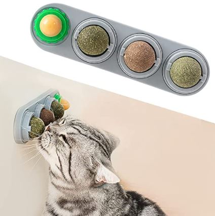 chew toys for cats: Potaroma 4 Pack Catnip Wall Toys