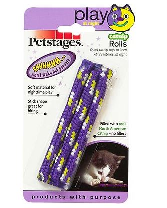 chew toys for cats: Petstages Night Time Catnip Rolls Cat Toy