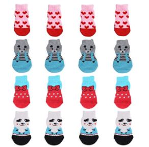 Socks for Cats:  Anti-Slip Cat Socks Paw Protector for Indoor Wear