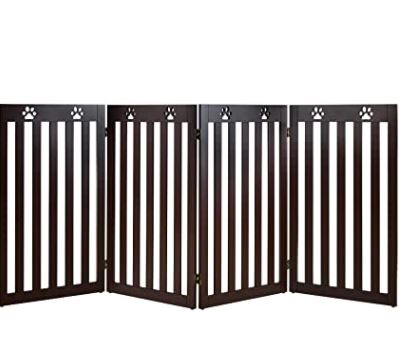 Pet Gate for Cats: Giantex Wooden Freestanding Pet Gate